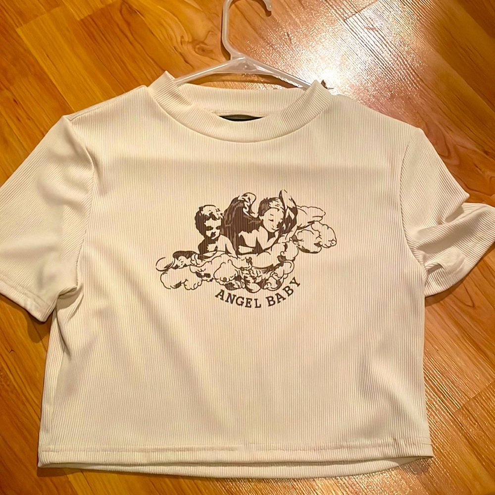 shein cropped shirt!!